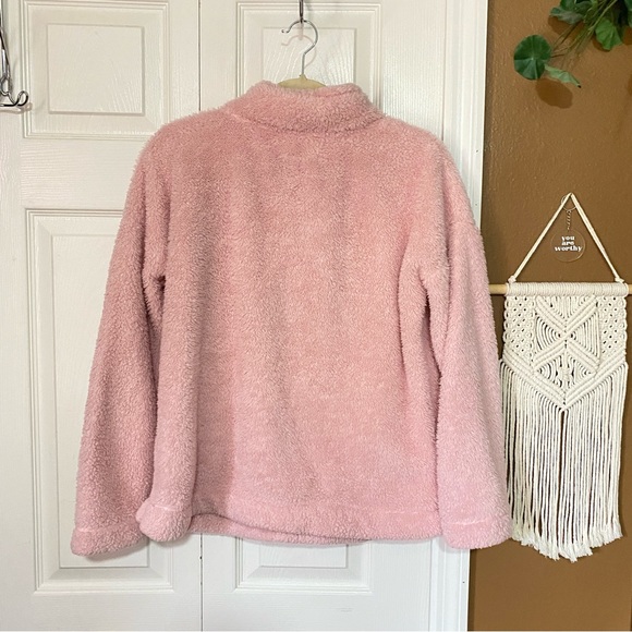 Jane and Bleecker Pink Sherpa Pullover // Size S - Picture 3 of 3